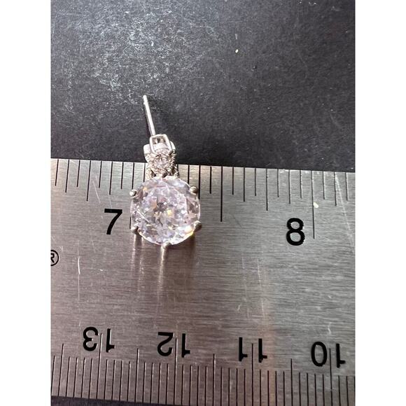 NEW Charles Winston CZ Sterling Silver Earrings 10.16ctw - Picture 3 of 11